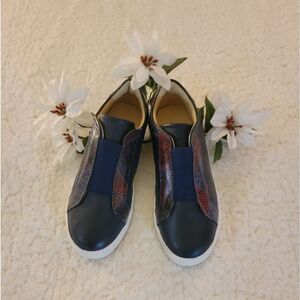🆕️👟Marc Joseph New York Soho Sneaker w/Brazil Leather - Unisex, Sz 6.5, Navy